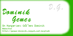 dominik gemes business card